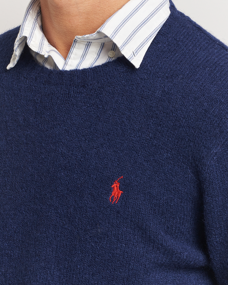 Herr | Tröjor | Polo Ralph Lauren | Alpaca Crew Neck Sweater Bright Navy