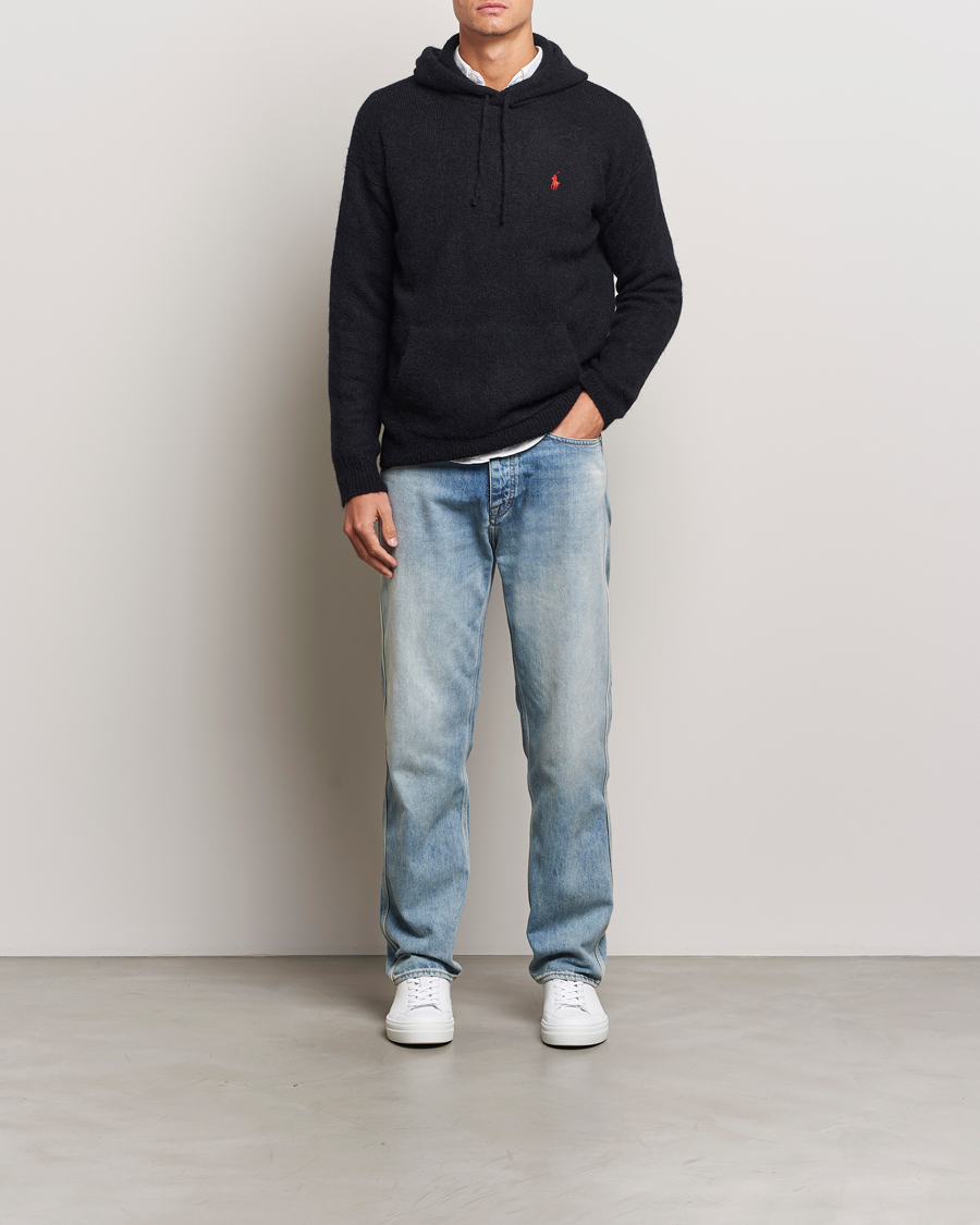 Herr | Tröjor | Polo Ralph Lauren | Alpaca Hoodie Polo Black