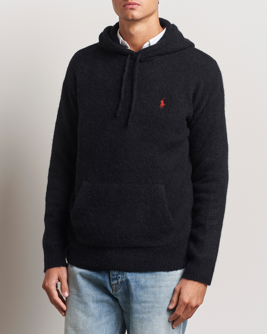Herr | Tröjor | Polo Ralph Lauren | Alpaca Hoodie Polo Black