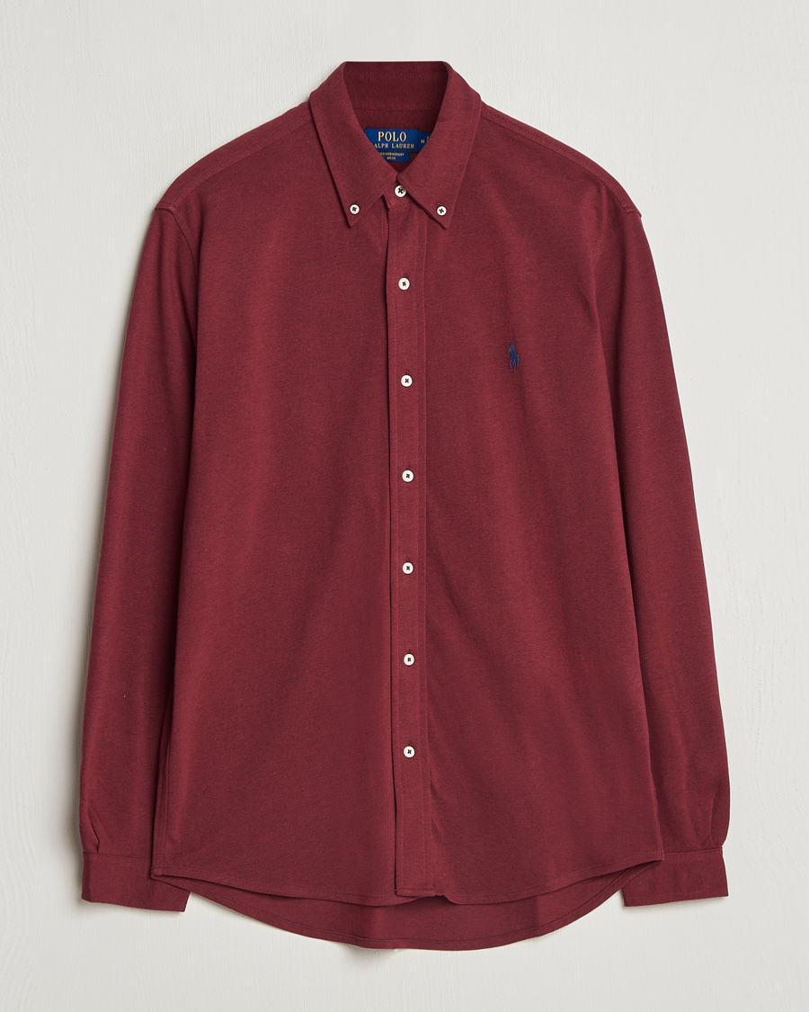 Herr | Skjortor | Polo Ralph Lauren | Featherweight Mesh Shirt Vintage Port Heather