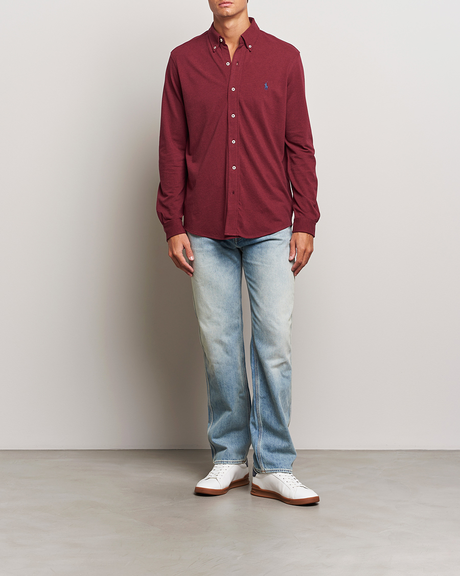 Herr | Skjortor | Polo Ralph Lauren | Featherweight Mesh Shirt Vintage Port Heather