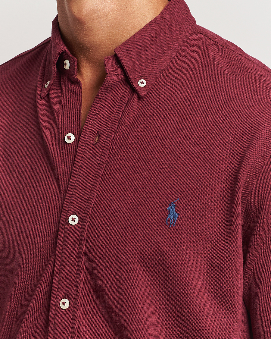 Herr | Skjortor | Polo Ralph Lauren | Featherweight Mesh Shirt Vintage Port Heather