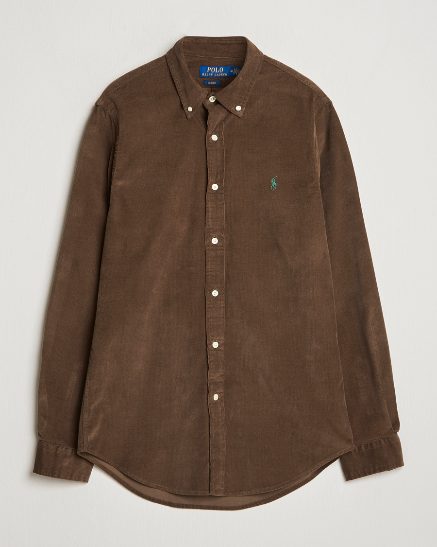 Herr | Skjortor | Polo Ralph Lauren | Slim Fit Corduroy Shirt Chocolate Mousse