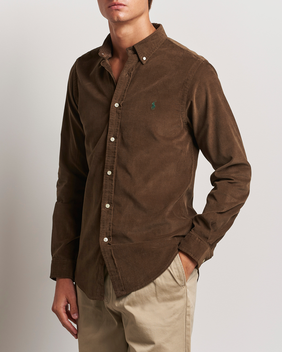 Herr | Skjortor | Polo Ralph Lauren | Slim Fit Corduroy Shirt Chocolate Mousse