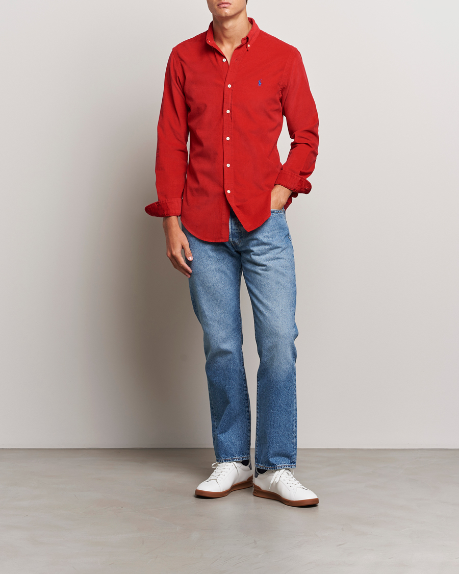 Herr | Skjortor | Polo Ralph Lauren | Slim Fit Corduroy Shirt Martin Red