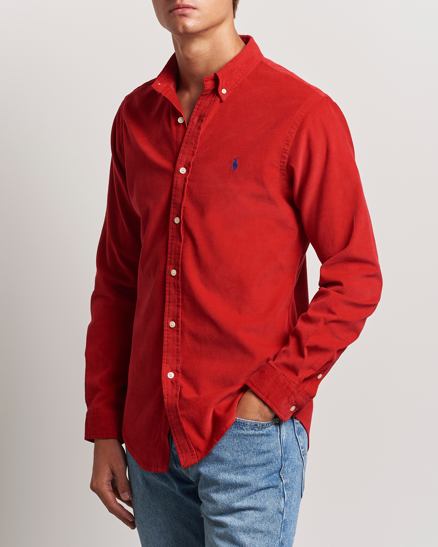 Herr | Skjortor | Polo Ralph Lauren | Slim Fit Corduroy Shirt Martin Red
