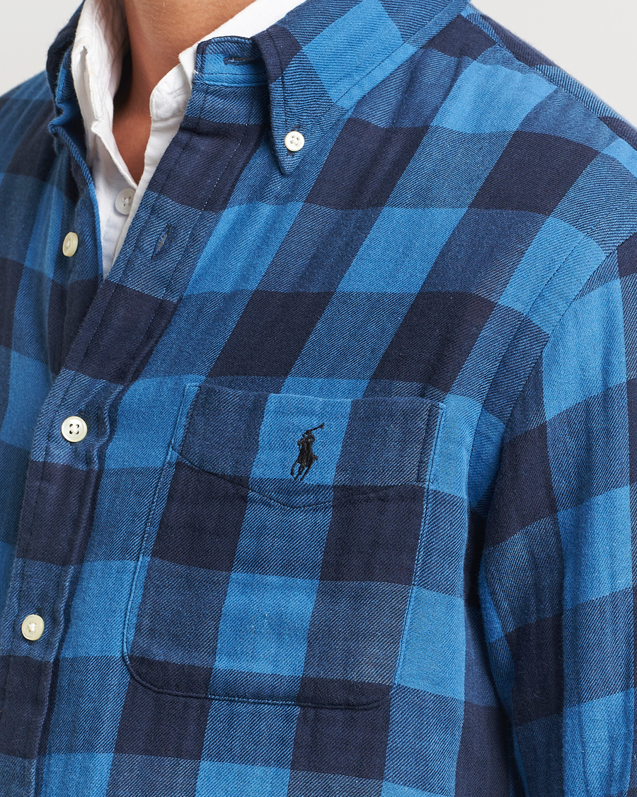 Herr | Skjortor | Polo Ralph Lauren | Double Face Custom Fit Check Shirt Royal/Black