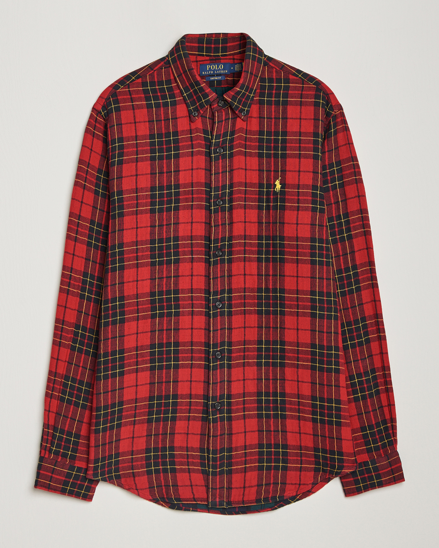 Herr | Skjortor | Polo Ralph Lauren | Custom Fit Double Faced Checked Shirt Red/Black