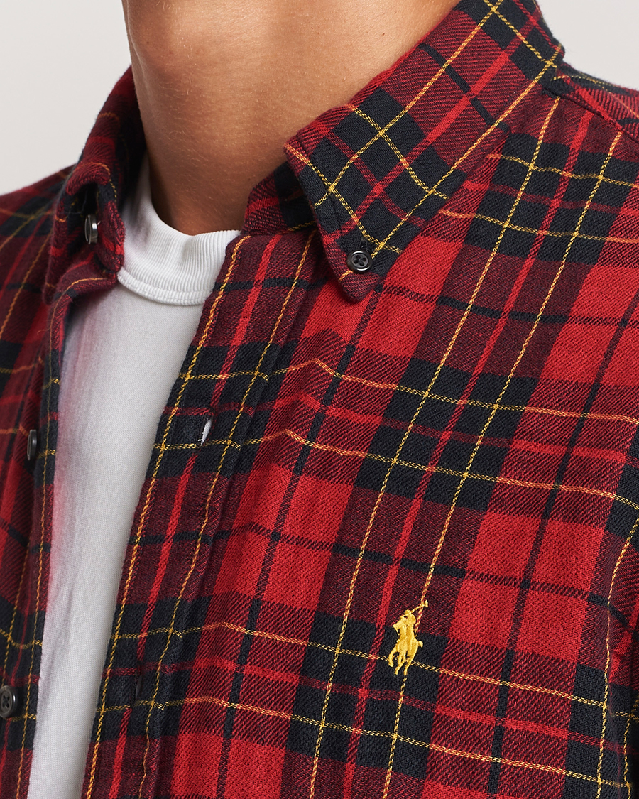 Herr | Skjortor | Polo Ralph Lauren | Custom Fit Double Faced Checked Shirt Red/Black