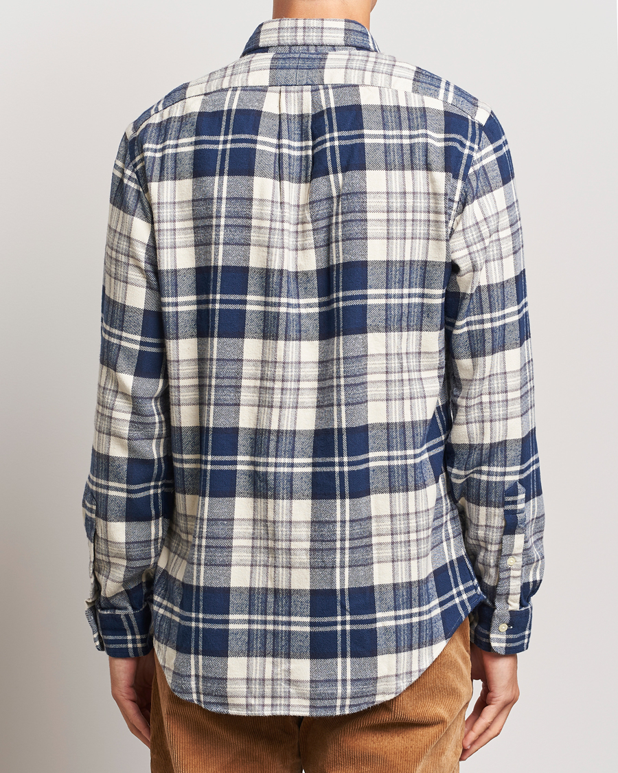 Herr | Skjortor | Polo Ralph Lauren | Custom Fit Brushed Flannel Checked Shirt Off White