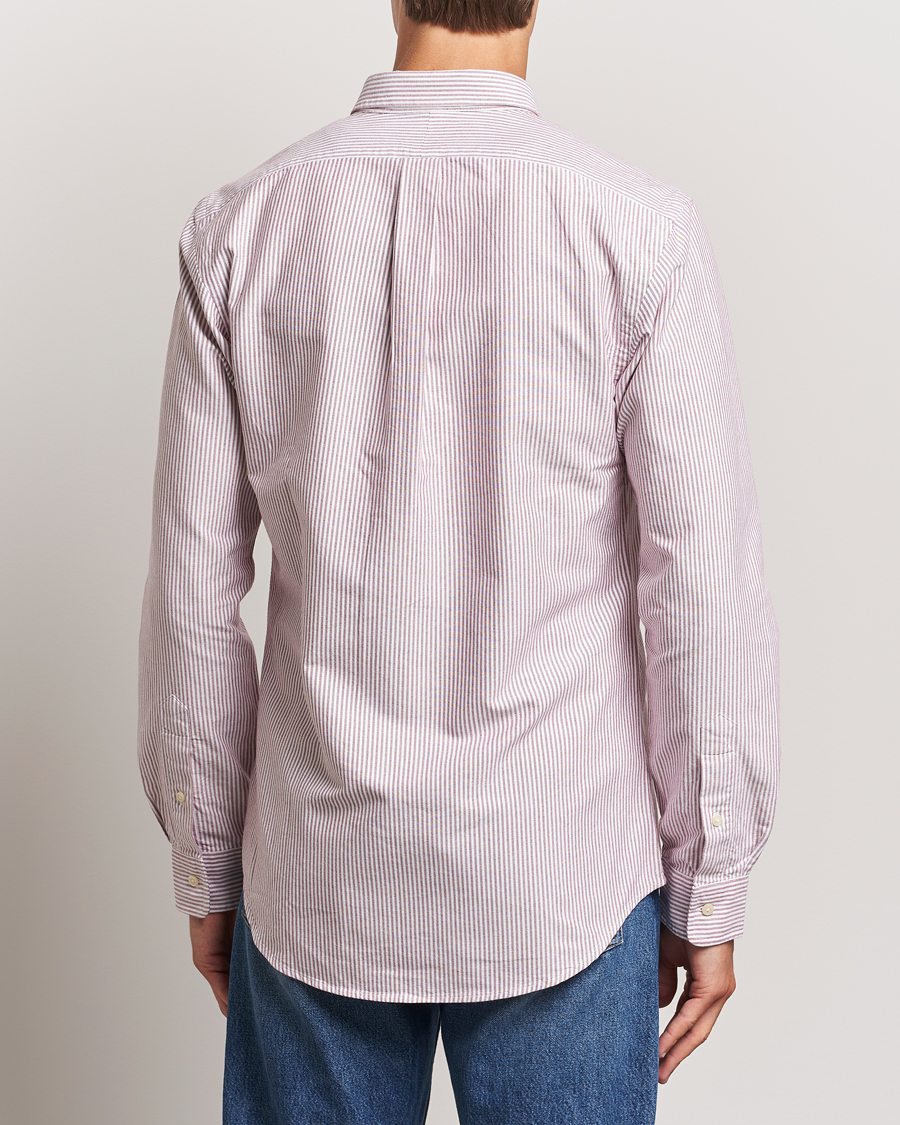Herr | Skjortor | Polo Ralph Lauren | Slim Fit Striped Oxford Shirt Wine/White
