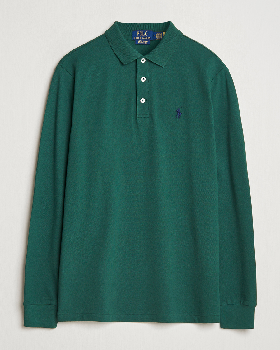 Herr | Tröjor | Polo Ralph Lauren | Custom Slim Fit Long Sleeve Polo Vintage Pine