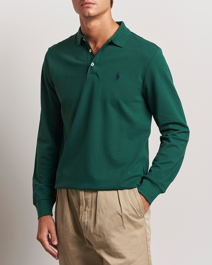 Herr | Tröjor | Polo Ralph Lauren | Custom Slim Fit Long Sleeve Polo Vintage Pine