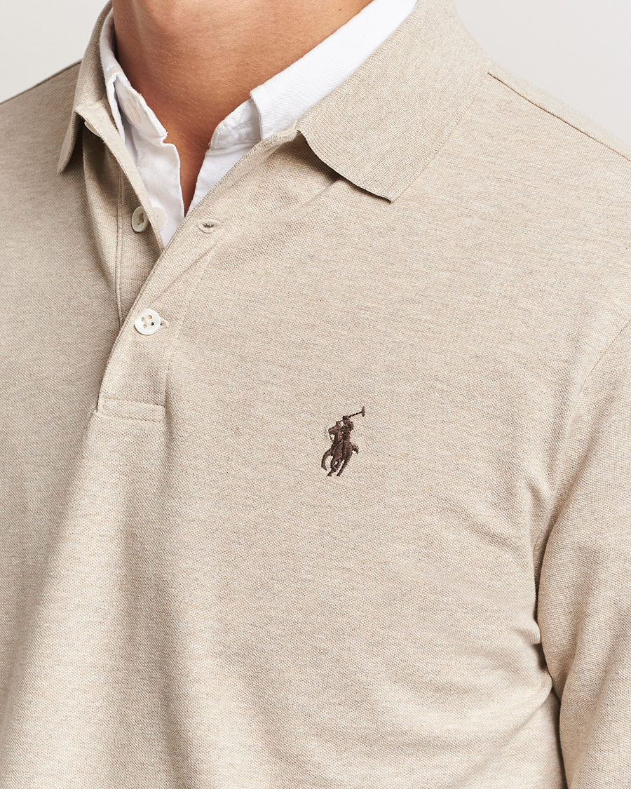 Herr | Tröjor | Polo Ralph Lauren | Custom Slim Fit Long Sleeve Polo Expedition Dune Heather