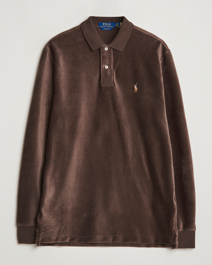 Herr | Tröjor | Polo Ralph Lauren | Corduroy Long Sleeve Polo Circuit Brown