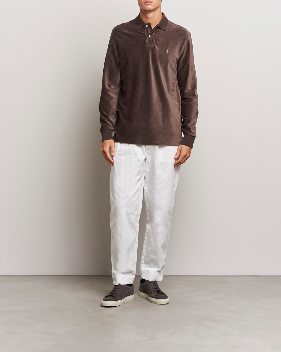 Herr | Tröjor | Polo Ralph Lauren | Corduroy Long Sleeve Polo Circuit Brown