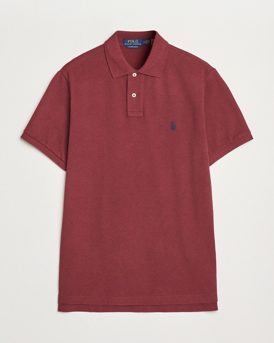 Herr | Pikéer | Polo Ralph Lauren | Custom Slim Fit Polo Vintage Port Heather