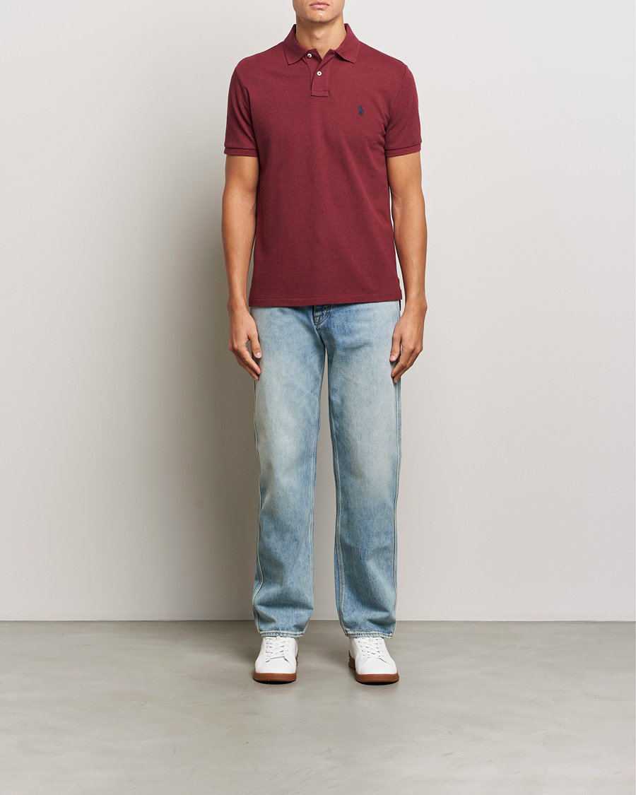 Herr | Pikéer | Polo Ralph Lauren | Custom Slim Fit Polo Vintage Port Heather