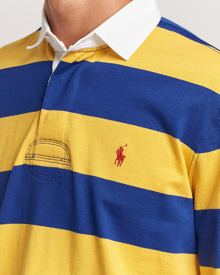 Herr | Tröjor | Polo Ralph Lauren | Jersey Striped Rugger Yellow/Classic Azure