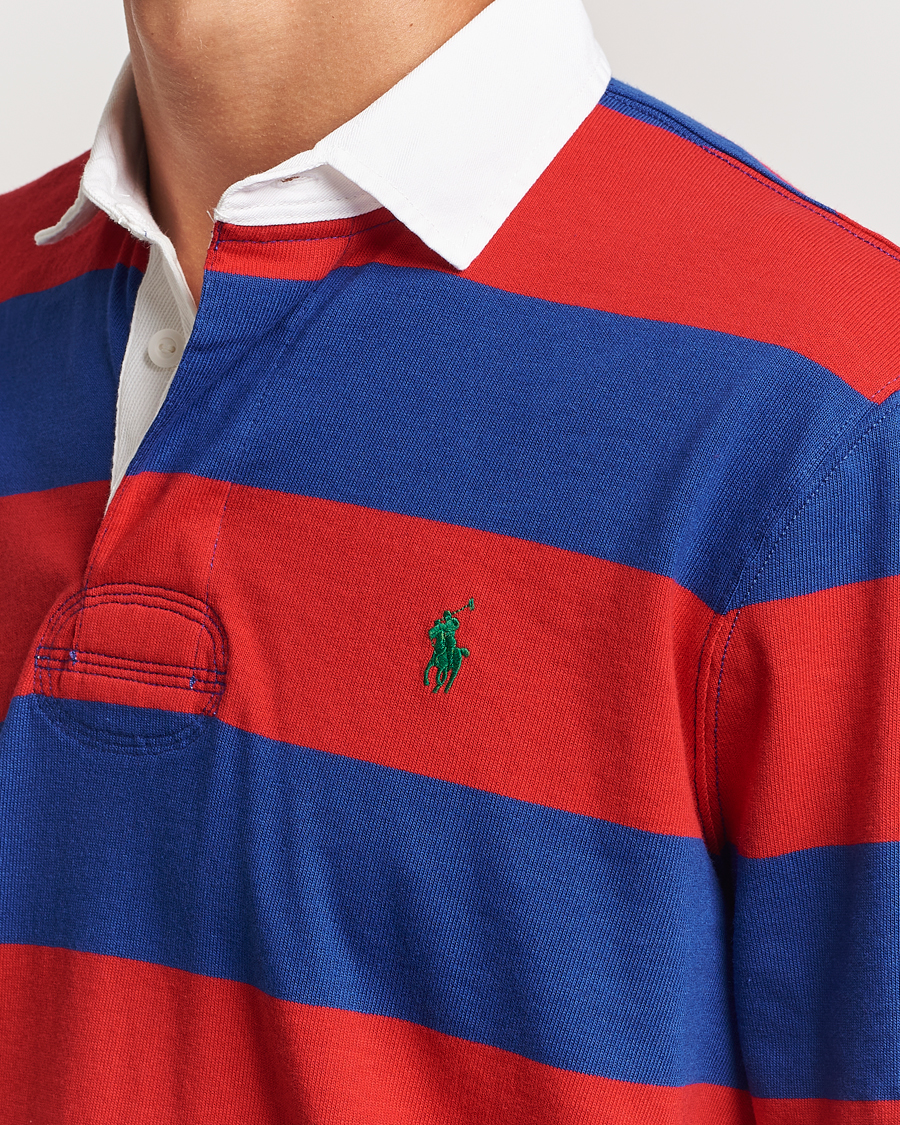 Herr | Tröjor | Polo Ralph Lauren | Jersey Striped Rugger Red/Classic Azure