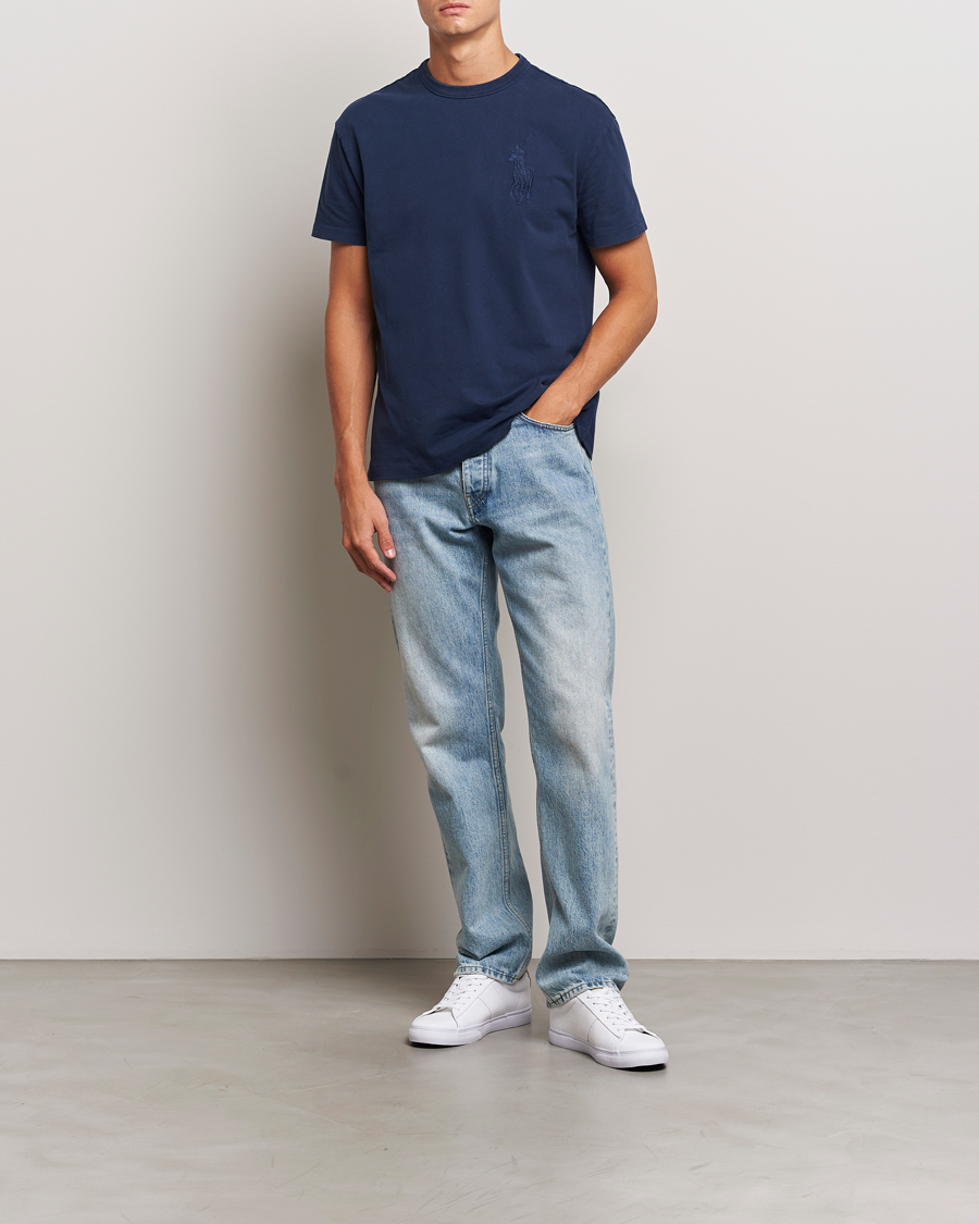 Herr | T-Shirts | Polo Ralph Lauren | Tonal Polo Player Tee Cruise Navy