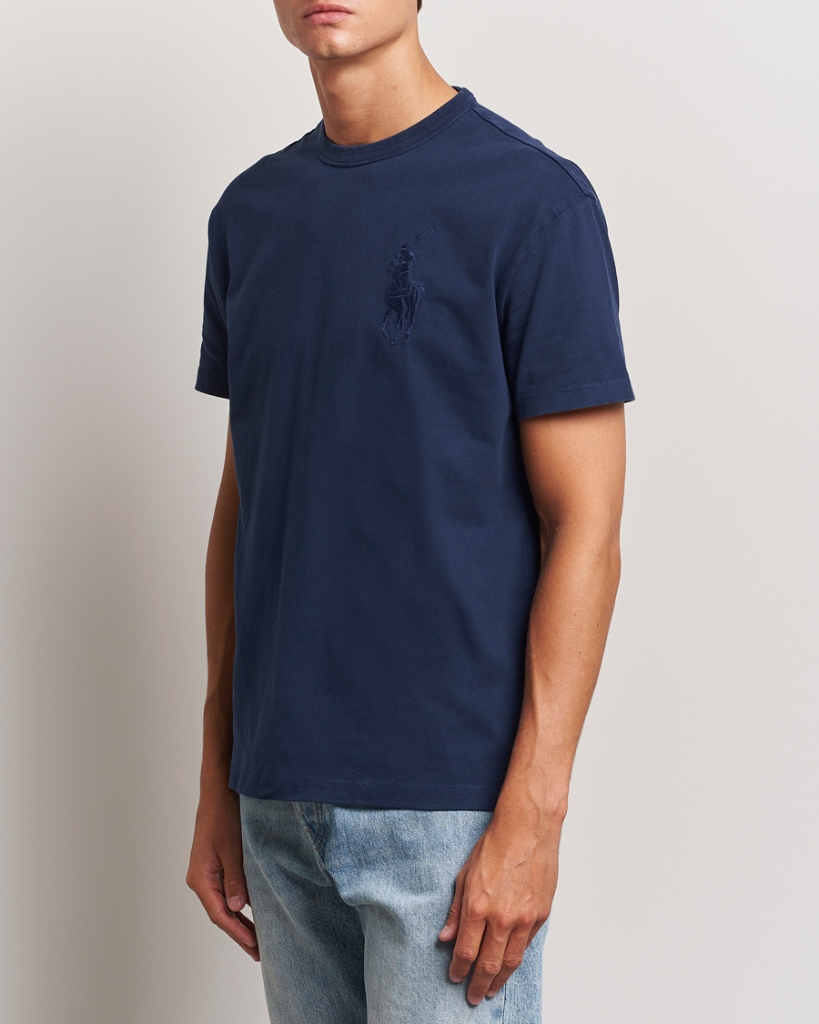 Herr | T-Shirts | Polo Ralph Lauren | Tonal Polo Player Tee Cruise Navy