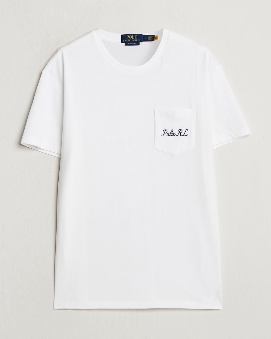 Herr | T-Shirts | Polo Ralph Lauren | Pocket Tee White Varsity Bear