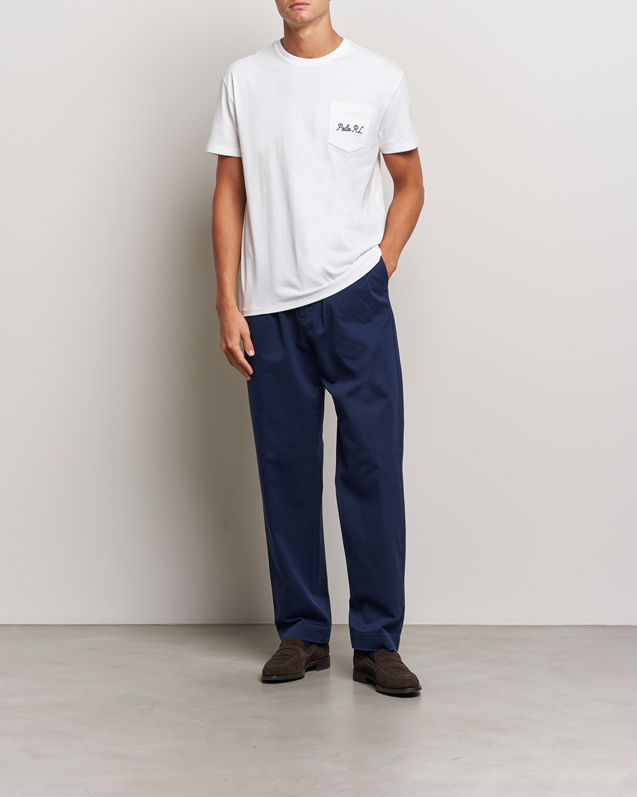Herr | T-Shirts | Polo Ralph Lauren | Pocket Tee White Varsity Bear