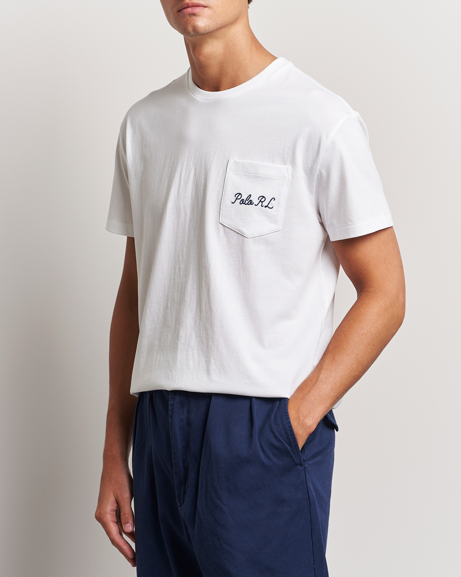 Herr | T-Shirts | Polo Ralph Lauren | Pocket Tee White Varsity Bear