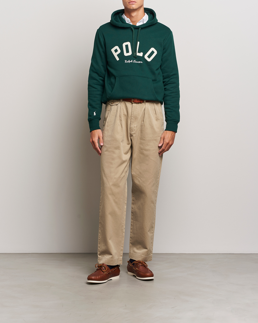 Herr | Tröjor | Polo Ralph Lauren | RL Varsity Fleece Hoodie Moss Agate