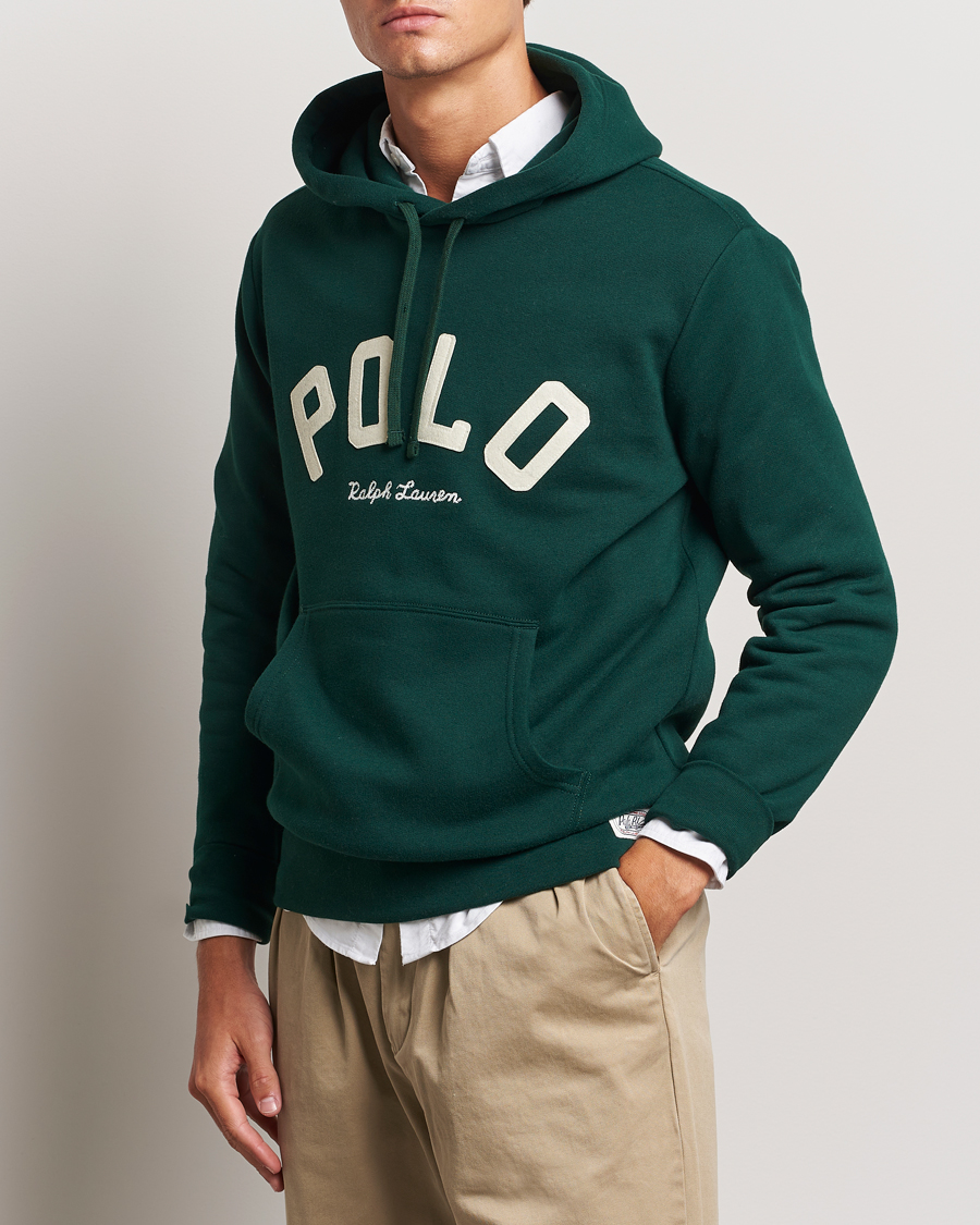 Herr | Tröjor | Polo Ralph Lauren | RL Varsity Fleece Hoodie Moss Agate