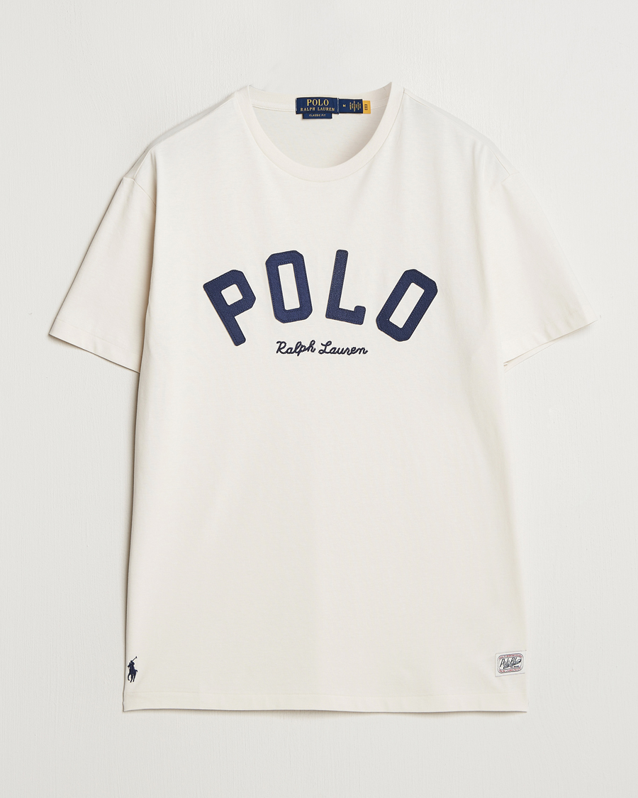 Herr | T-Shirts | Polo Ralph Lauren | RL Varsity Tee Antique Cream
