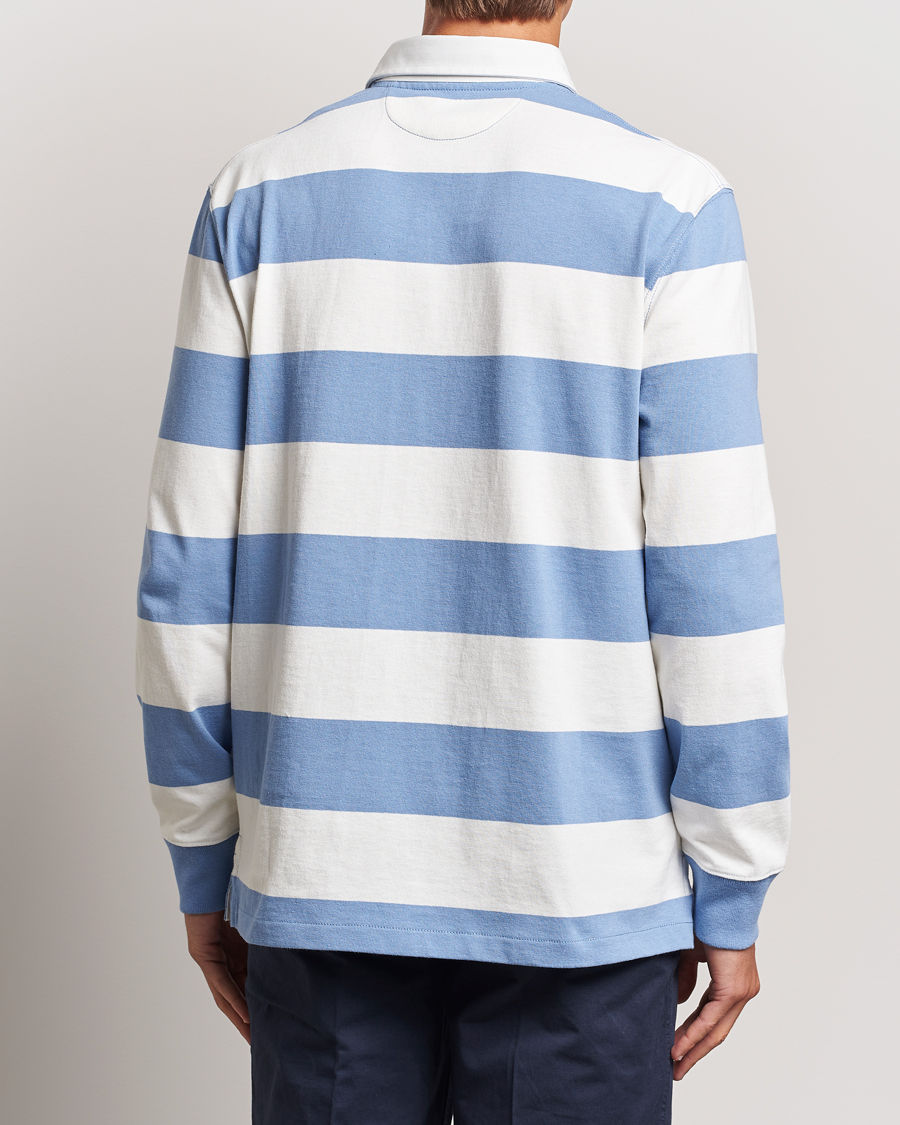 Herr | Tröjor | Polo Ralph Lauren | Striped Rugby Varsity Bear Campus Blue/White