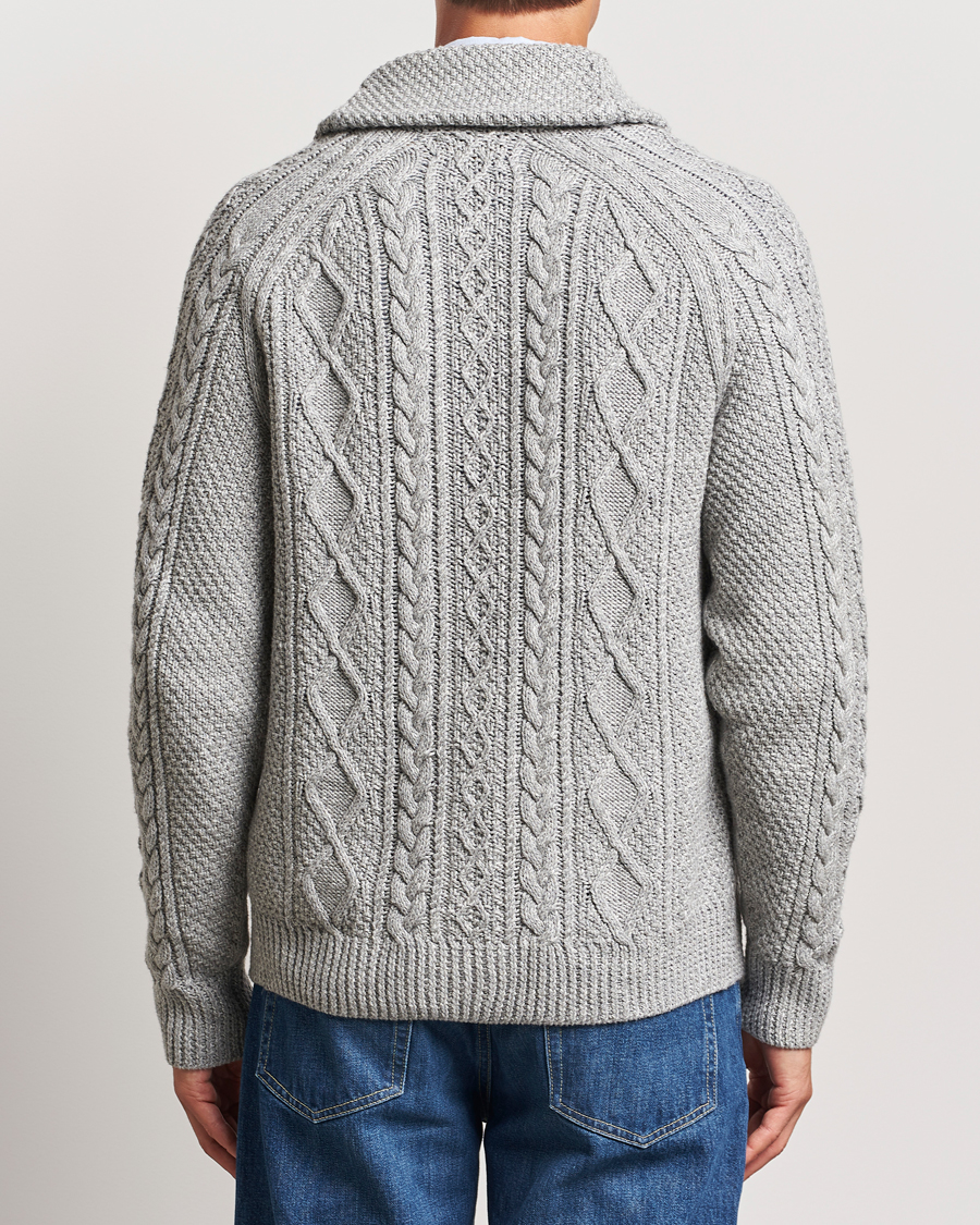 Herr | Tröjor | Polo Ralph Lauren | Cotton Shawl Cardigan Grey Combo
