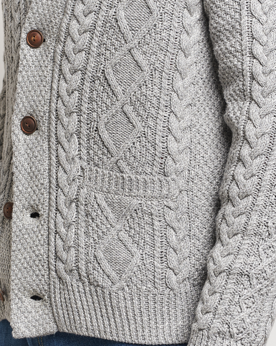 Herr | Tröjor | Polo Ralph Lauren | Cotton Shawl Cardigan Grey Combo