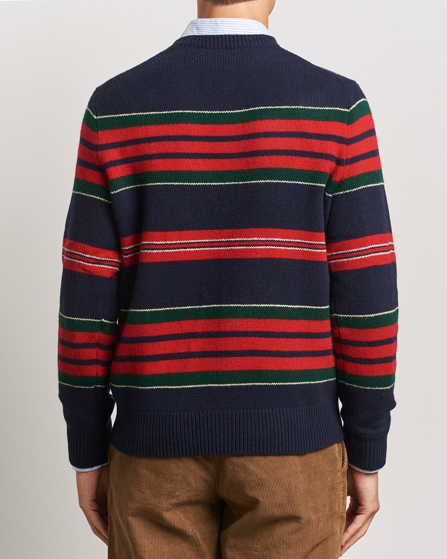Herr | Tröjor | Polo Ralph Lauren | Wool/Cashmere Striped Sweater Hunter Navy Combo