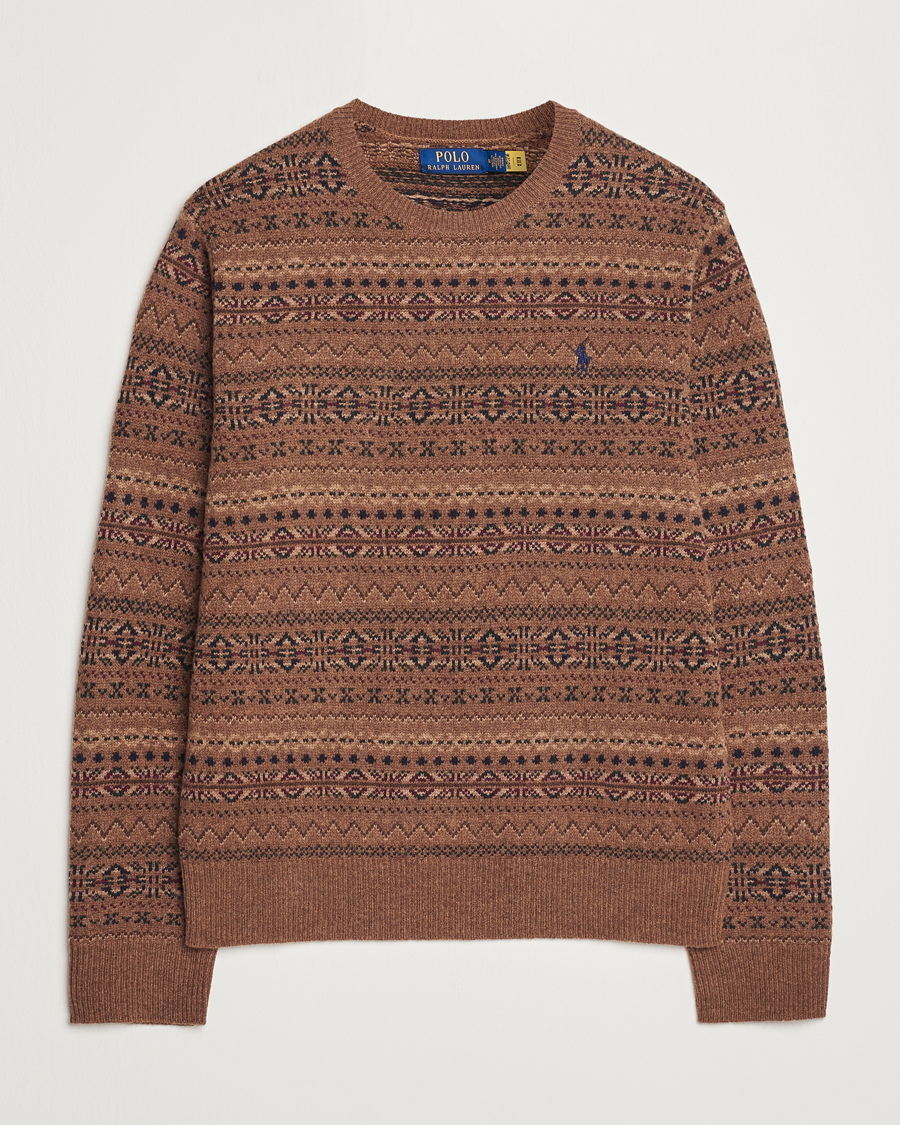 Herr | Tröjor | Polo Ralph Lauren | Wool Fairisle Sweater Camel Combo