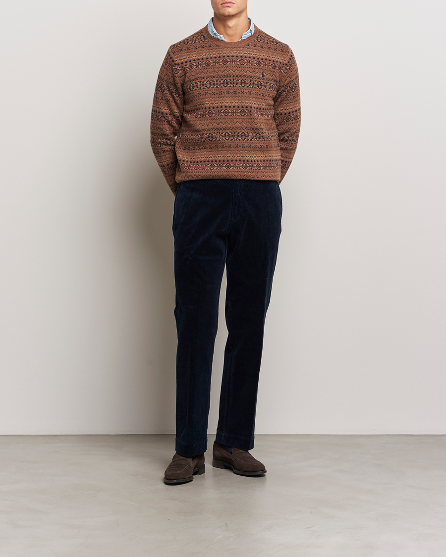 Herr | Tröjor | Polo Ralph Lauren | Wool Fairisle Sweater Camel Combo