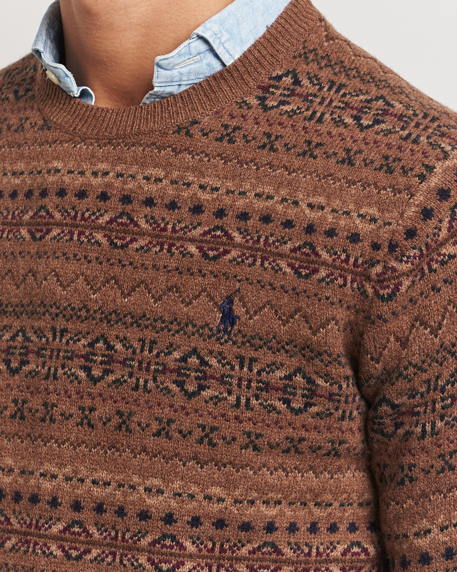 Herr | Tröjor | Polo Ralph Lauren | Wool Fairisle Sweater Camel Combo