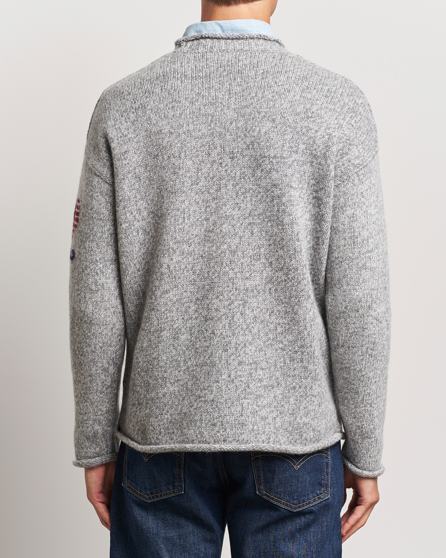 Herr | Tröjor | Polo Ralph Lauren | Wool Flag Sweater Grey Combo