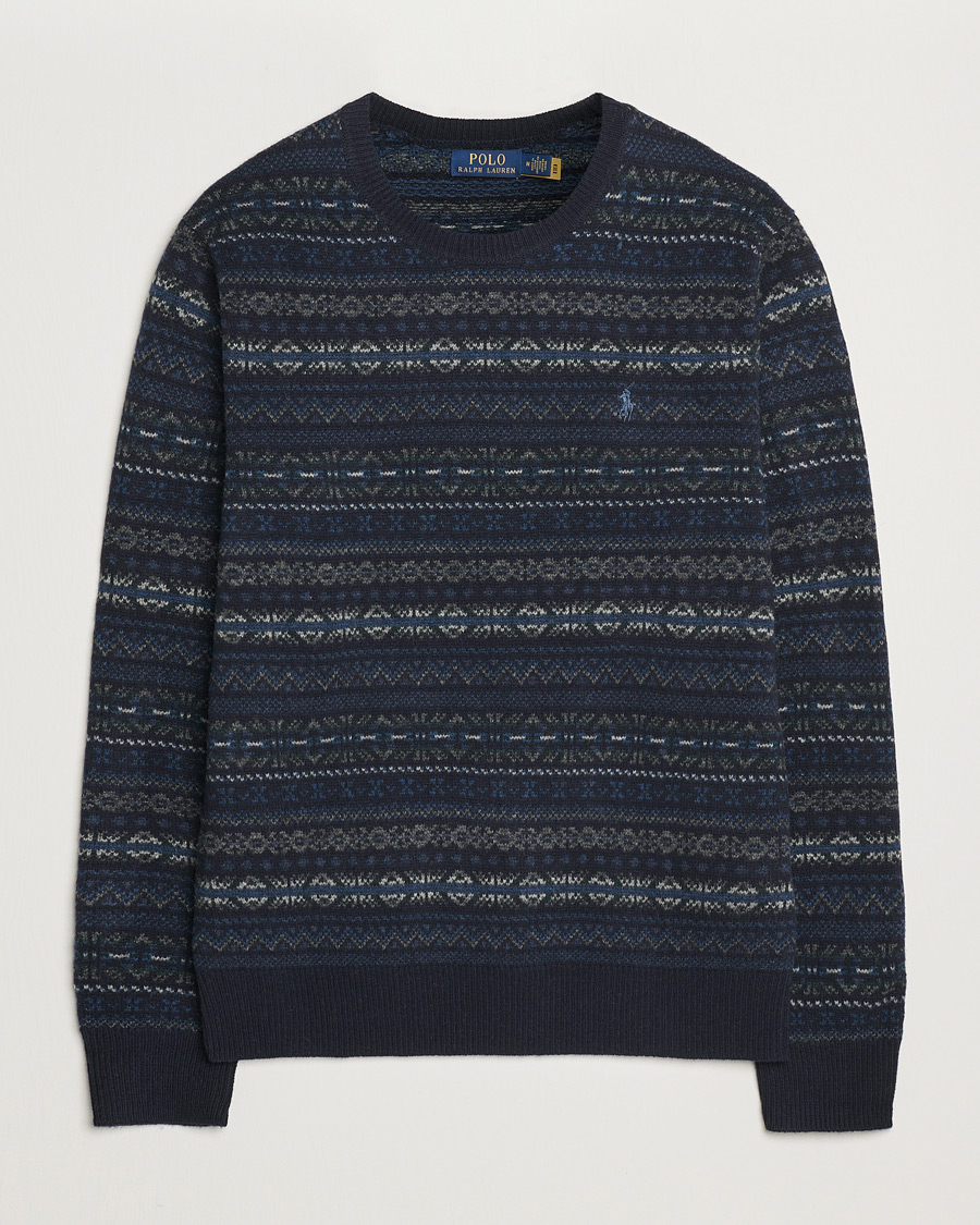 Herr | Tröjor | Polo Ralph Lauren | Wool Fairisle Sweater Navy Combo
