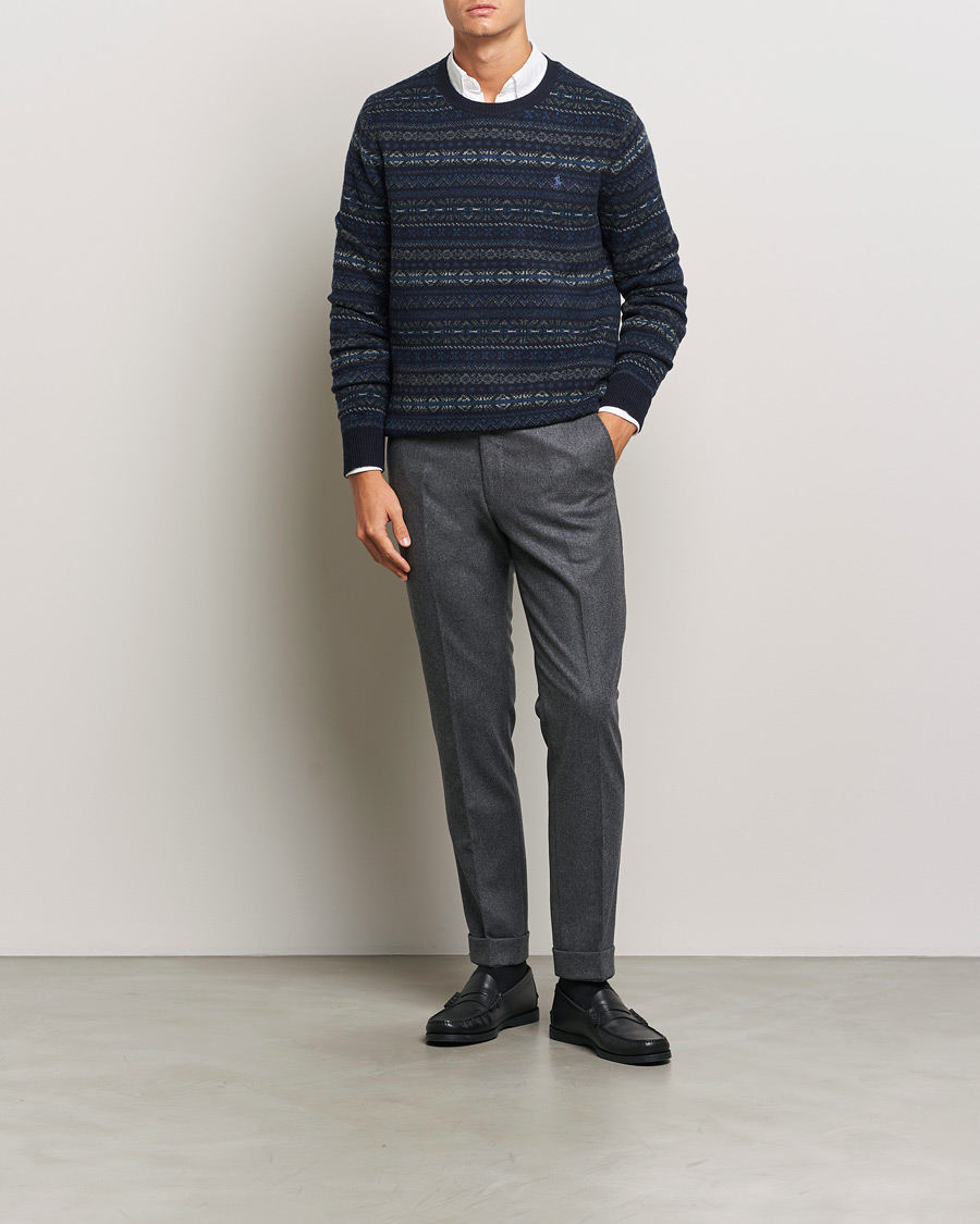 Herr | Tröjor | Polo Ralph Lauren | Wool Fairisle Sweater Navy Combo