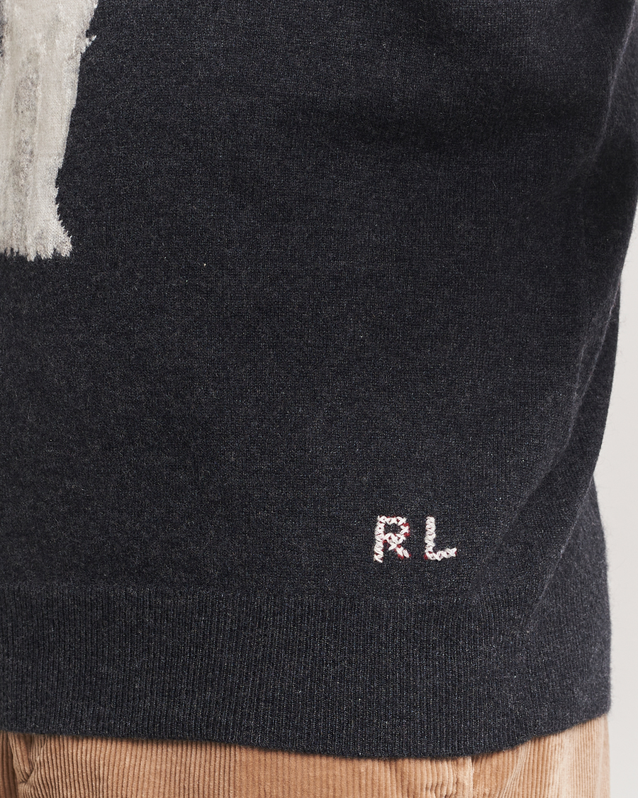 Herr | Tröjor | Polo Ralph Lauren | Holiday Dog Cashmere Sweater Dark Granite Heather