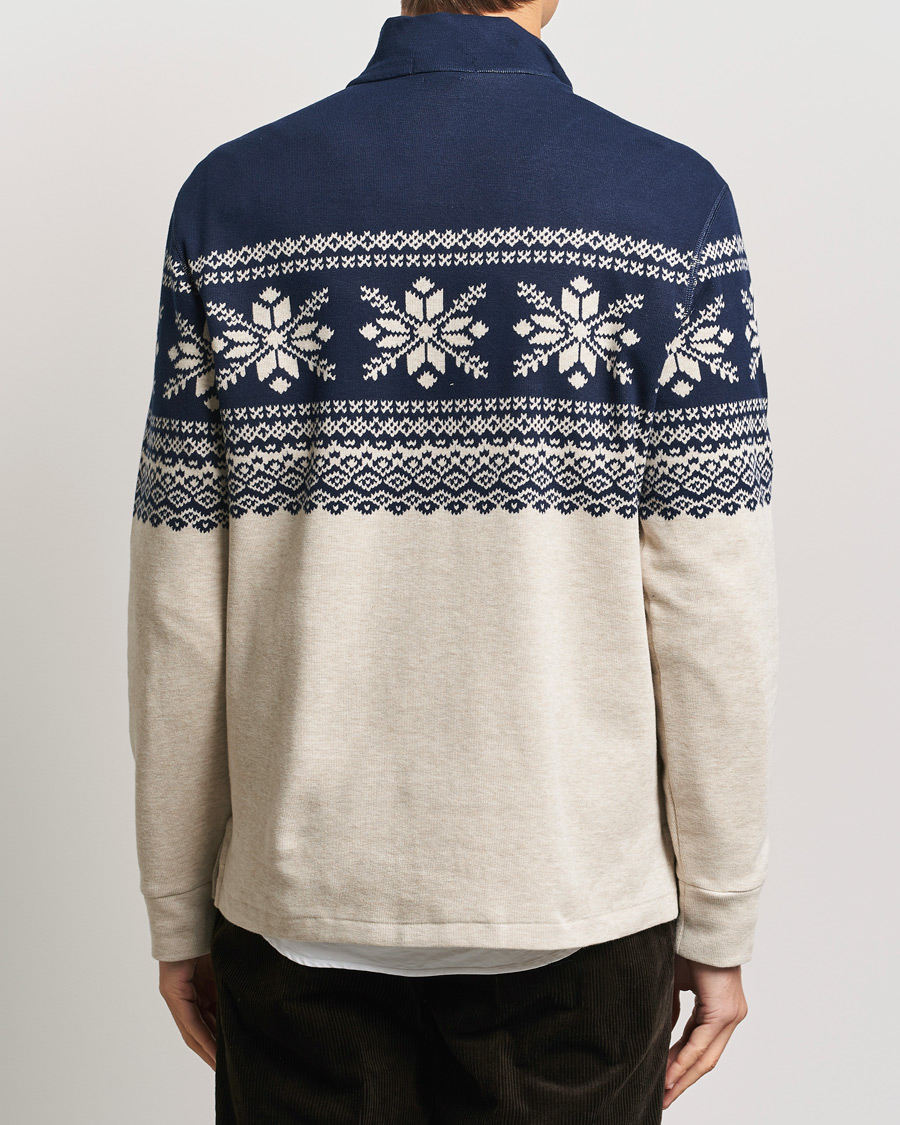 Herr | Tröjor | Polo Ralph Lauren | Half-Zip Fairisle Sweater Andres Geomatric Navy