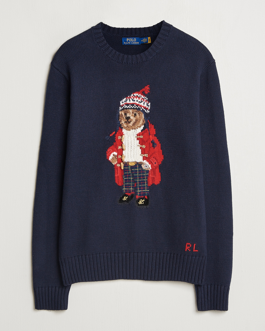 Herr | Tröjor | Polo Ralph Lauren | Holiday Bear Sweater RL Navy