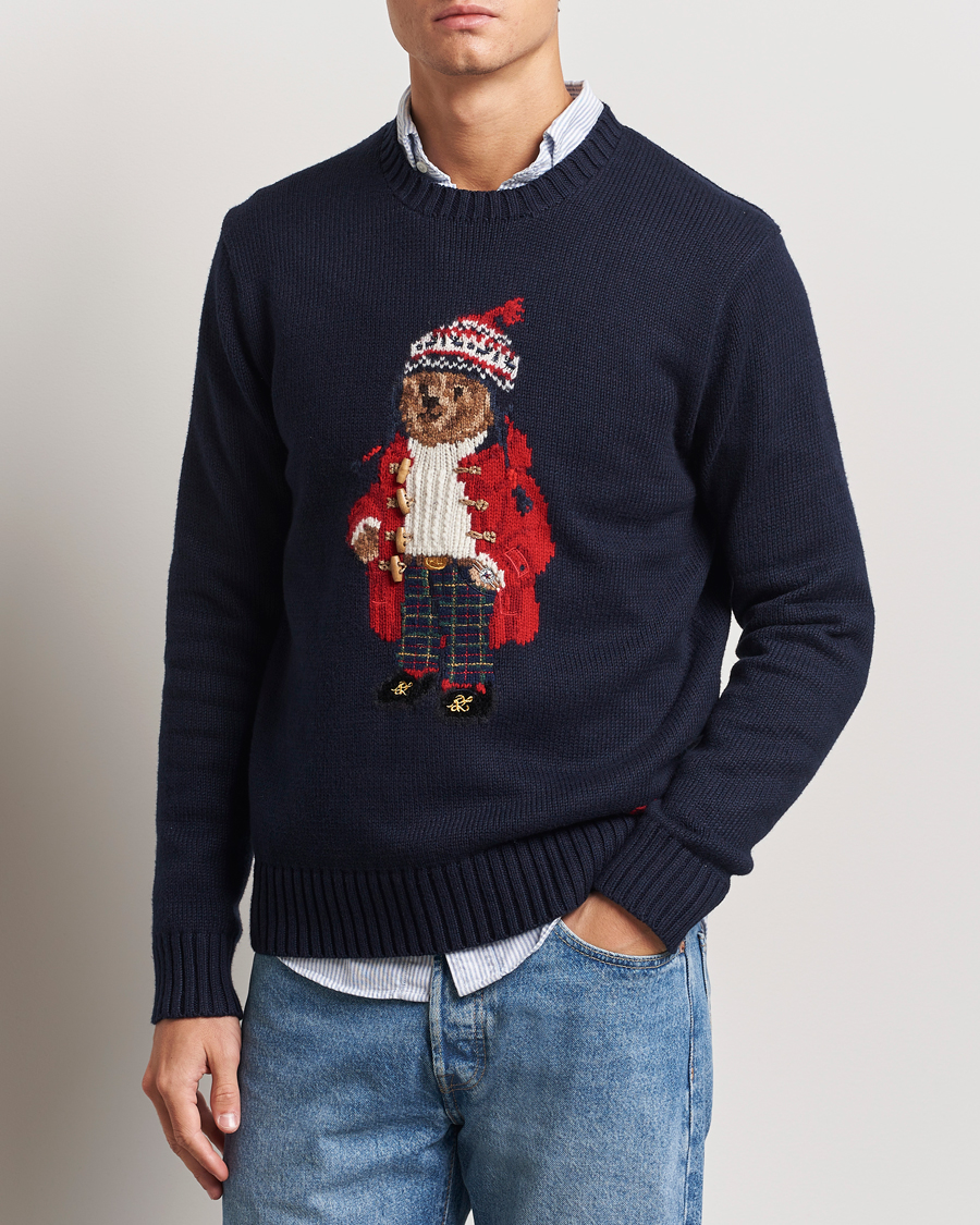 Herr | Tröjor | Polo Ralph Lauren | Holiday Bear Sweater RL Navy