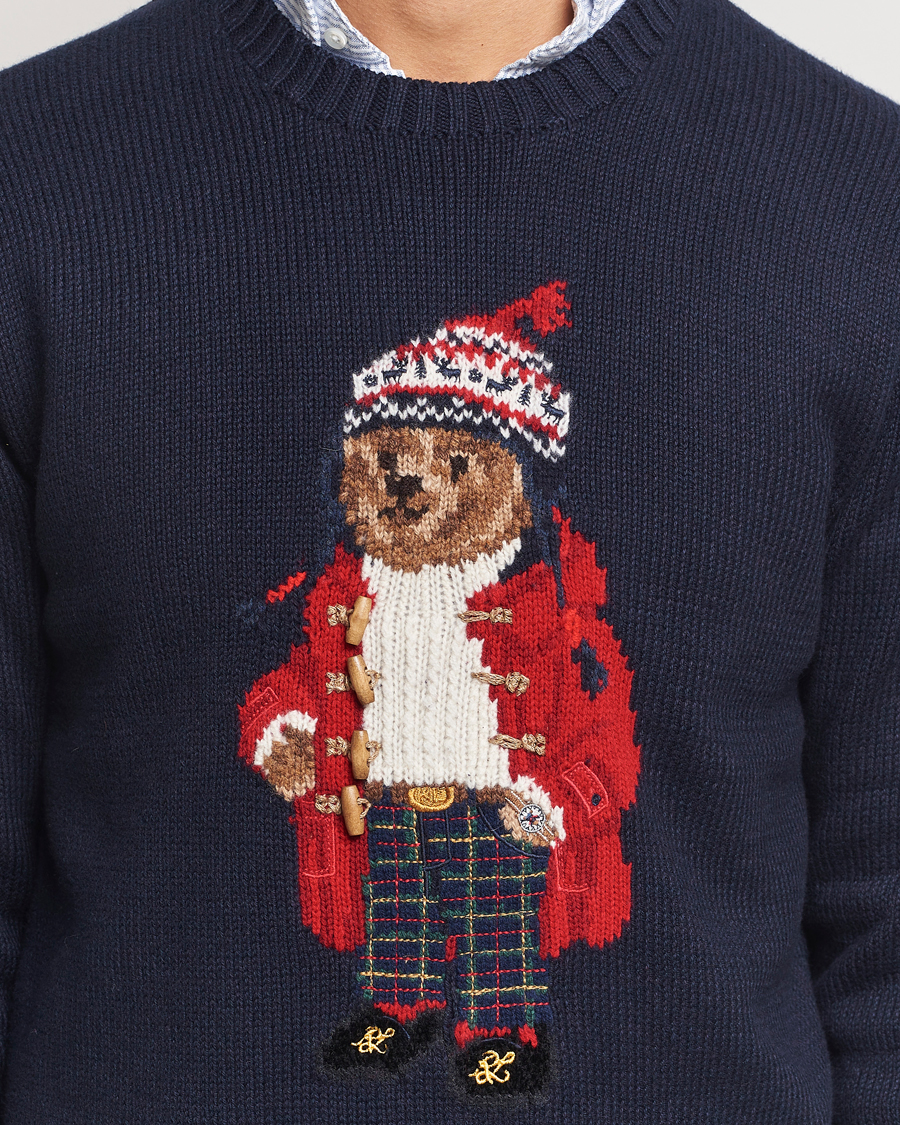 Herr | Tröjor | Polo Ralph Lauren | Holiday Bear Sweater RL Navy