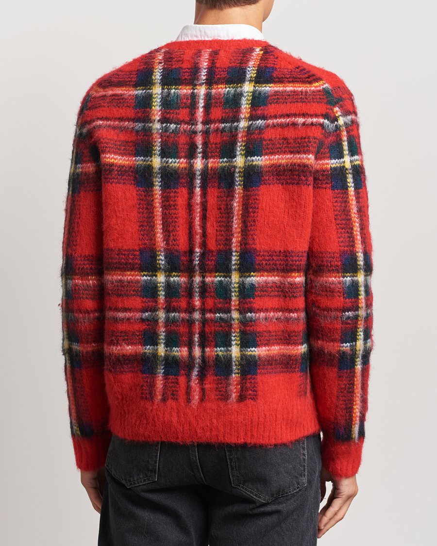 Herr | Tröjor | Polo Ralph Lauren | Plaid Wool Sweater Red Combo