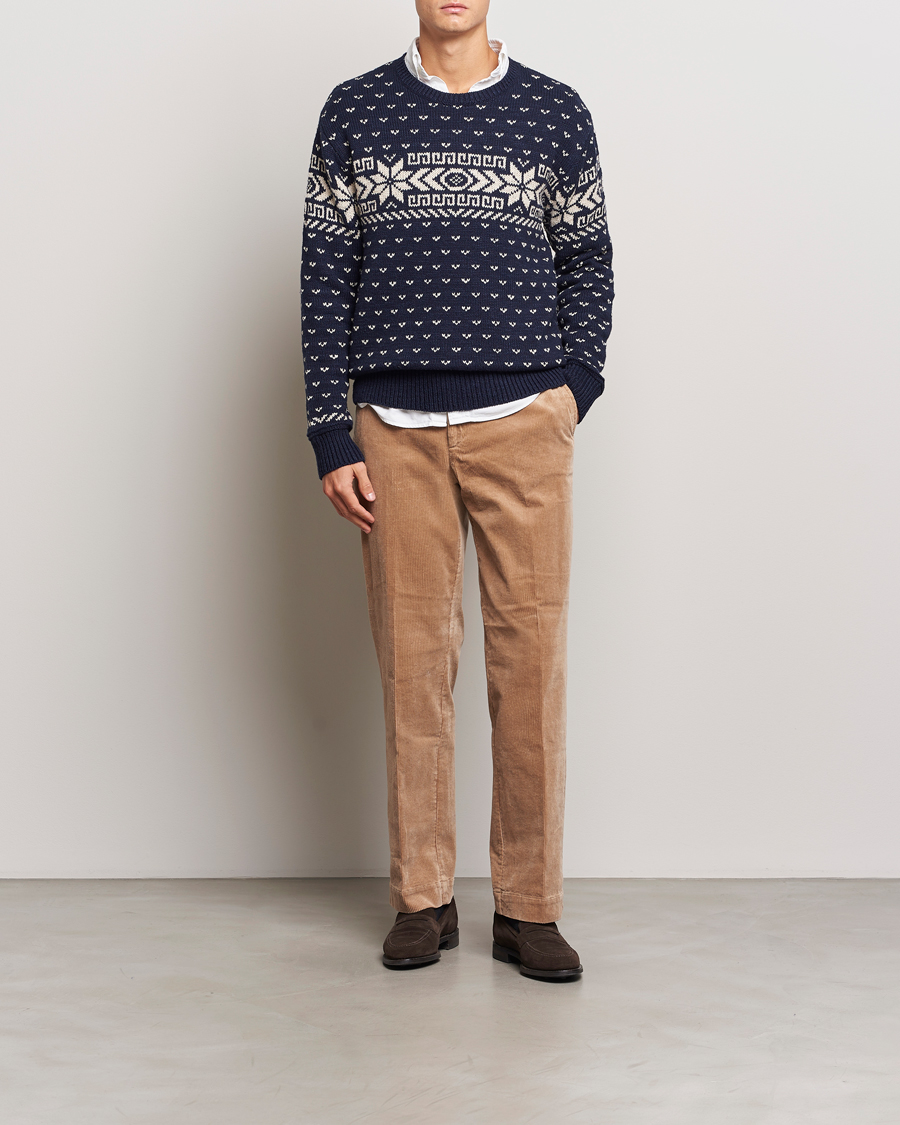 Herr | Tröjor | Polo Ralph Lauren | Cotton/Cashmere Crew Neck Navy Combo