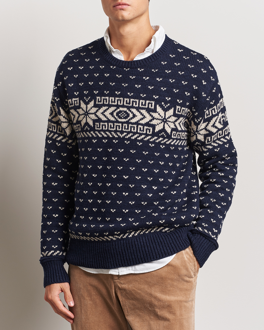 Herr | Tröjor | Polo Ralph Lauren | Cotton/Cashmere Crew Neck Navy Combo